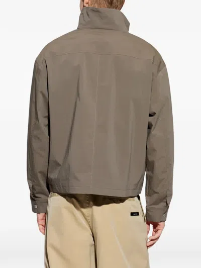 Frame Stand-up Collar Jacket In Gray