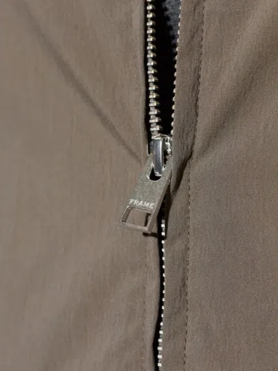 Frame Stand-up Collar Jacket In Gray