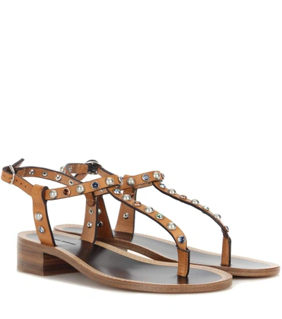 Isabel Marant Aelith Studded Thong Sandal, Natural In Lroeze