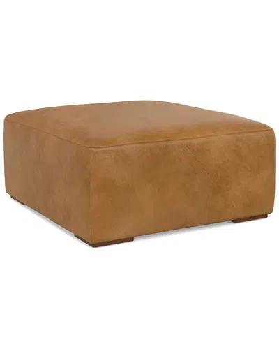Simpli Home Rex Ottoman In Brown