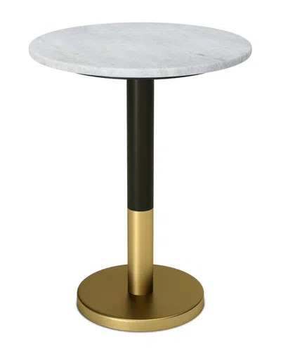 Simpli Home Evans 16in Modern Side Table In White