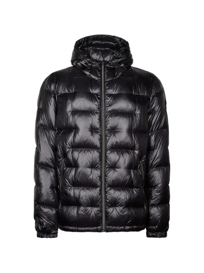Herno Quilted Down Jacket With Double Zipper In Black