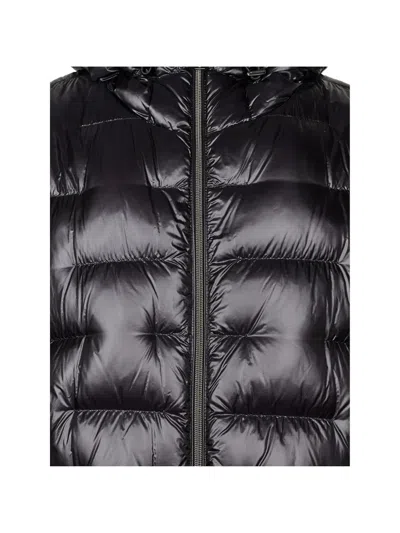 Herno Quilted Down Jacket With Double Zipper In Black