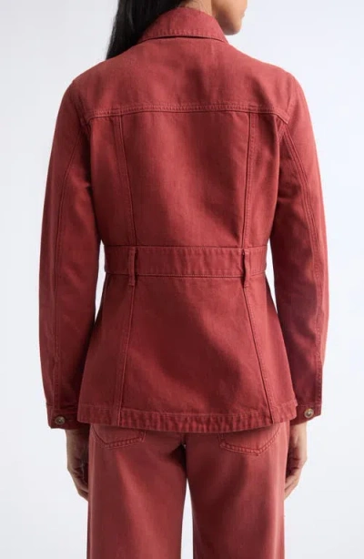 Veronica Beard Anzu Cotton Jacket In Red