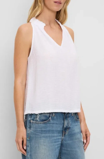 Michael Stars Viola Split Neck Tank In White
