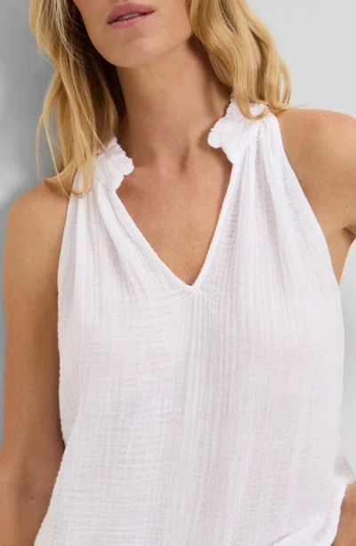 Michael Stars Viola Split Neck Tank In White