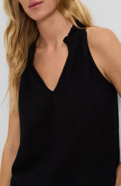 Michael Stars Viola Split Neck Tank In Black