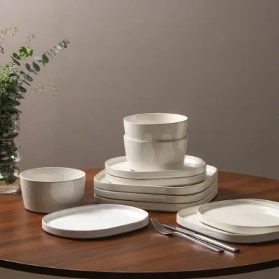 Stone Lain Cairo Stoneware 24-piece Dinnerware Set In White