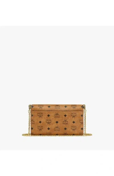 Mcm Tracy Chain Wallet In Cognac