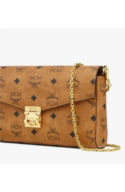 Mcm Tracy Chain Wallet In Cognac