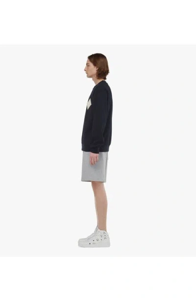 Mcm Logo Patch Bouclé Sweatshirt In Blue