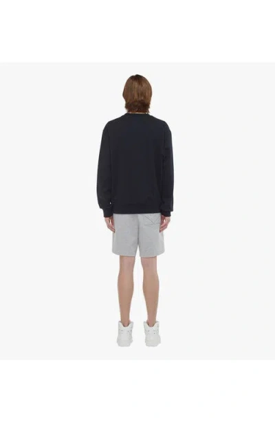 Mcm Logo Patch Bouclé Sweatshirt In Blue