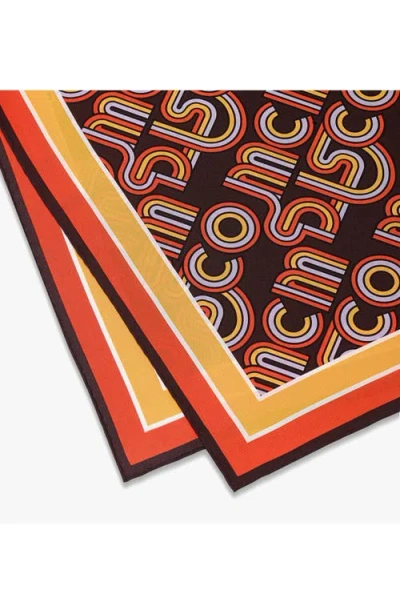 Mcm Disco Monogram Scarf In Cinnamon