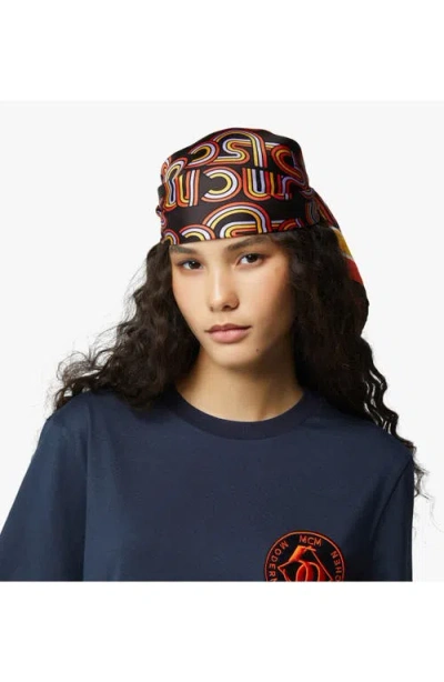 Mcm Disco Monogram Scarf In Cinnamon