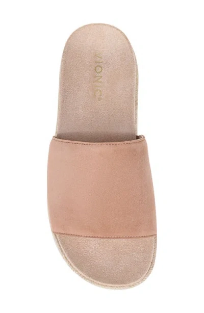 Vionic Yasmina Platform Slide Sandal In Neutral