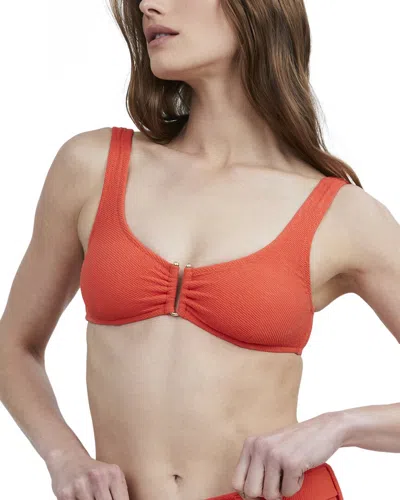 Solid & Striped Annie Bikini Top In Red