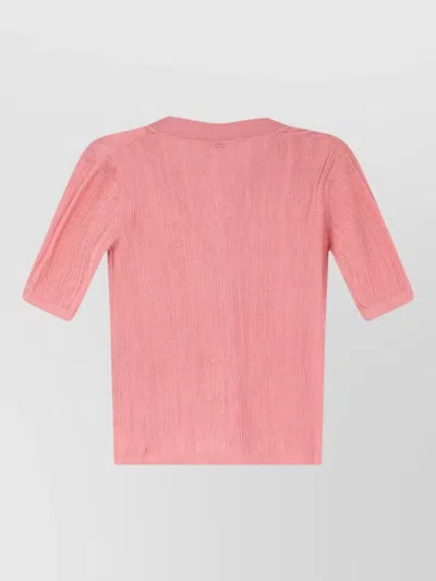 Joseph Silk Cotton Cardigan Crinkled Effect
