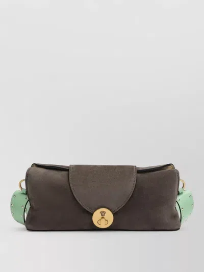 Versace Contrast Stud Clutch Bag Compact Design