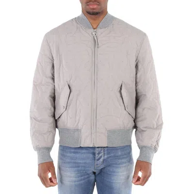 Ferragamo Rhinoceros Quilted Gancini Blouson Jacket In Grey In Gray