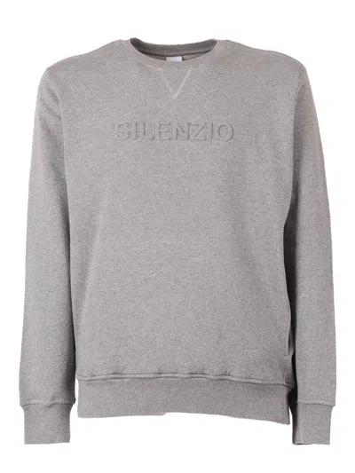 Aspesi Soft Cotton Sweatshirt With Subtle Embossed Detail In Gray