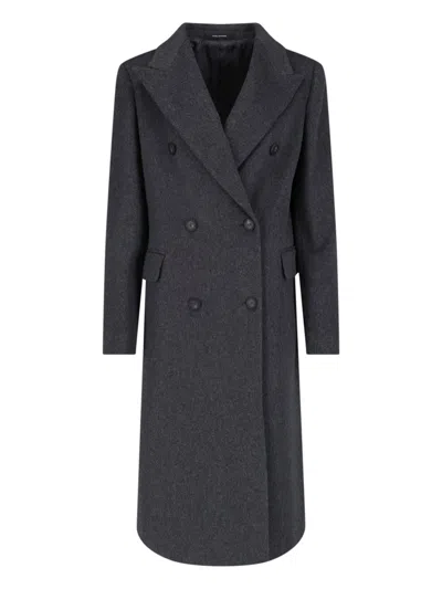 Tagliatore Grey Jole Virgin Wool Coat In Gray