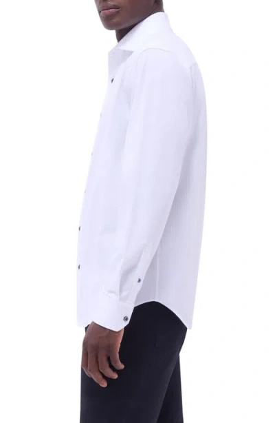 Bugatchi Devon Ooohcotton® Solid Button-up Shirt In White