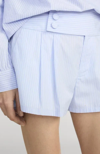 Frame The Stripe Harbor Shorts In Venice Blue Multi