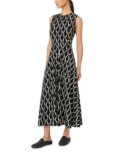 Max Mara Sleeveless Geometric-print Jersey Midi Dress In Multi
