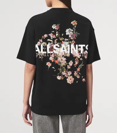 Allsaints Valen Etta Oversized T-shirt In Black