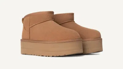 Ugg Suede Classic Ultra Mini Platform Boots In Brown