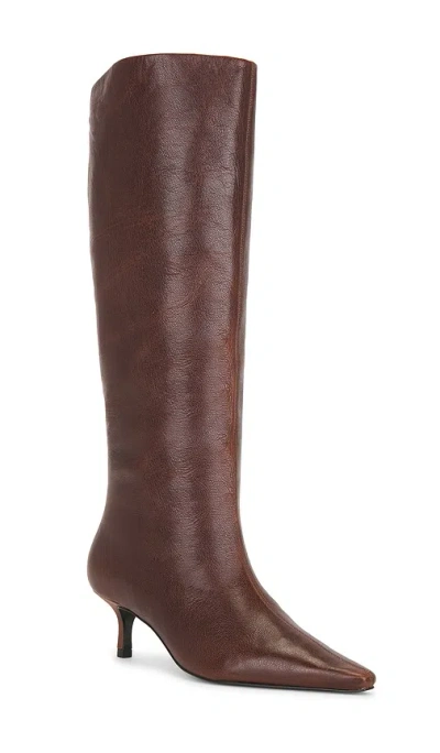 Black Suede Studio Sutton 50 Boot In Brown