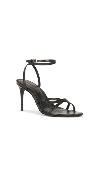 Black Suede Studio Olie 80 Sandal In Black