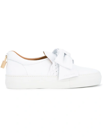 Buscemi Bow Platform Skate Trainer In White