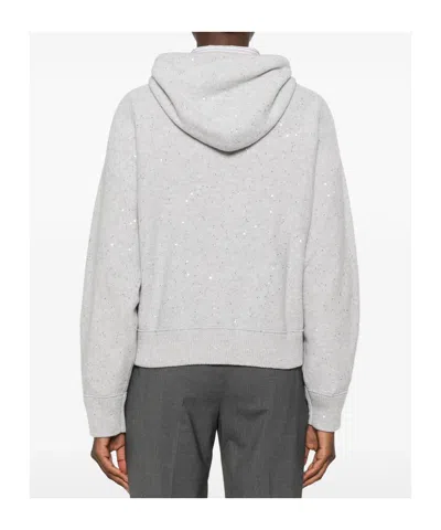 Antonelli Drawstring Hooded Sweater In Gray