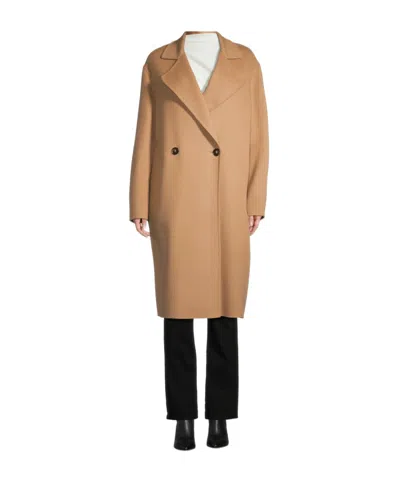 Stella Mccartney Iconic Double-breasted Wool Coat In Brown