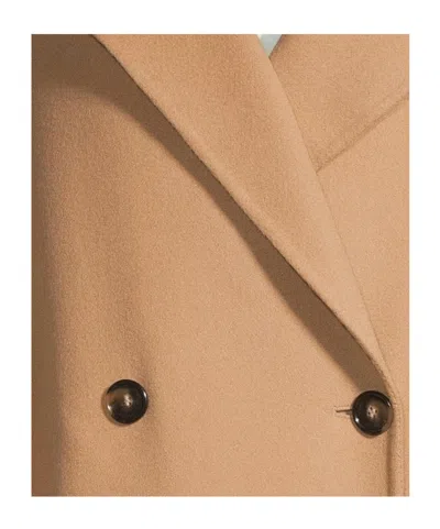 Stella Mccartney Iconic Double-breasted Wool Coat In Brown