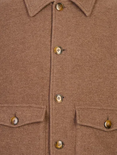 Canali Wool Blouson In Brown