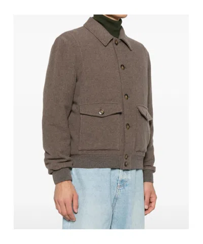 Canali Wool Blouson In Brown