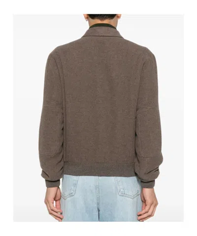 Canali Wool Blouson In Brown