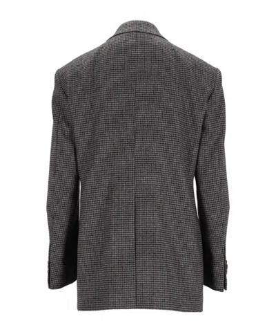 Tagliatore Loreley Double-breasted Micro-check Jacket In Black