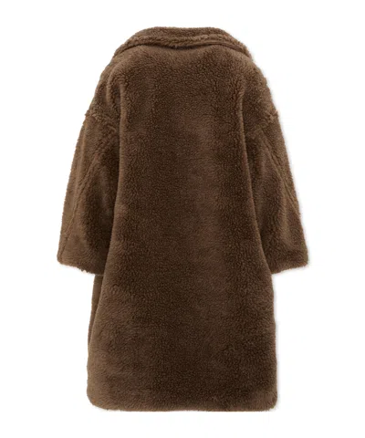 Douuod Double-breasted Coat In Brown