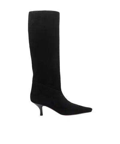 Paris Texas Pointed-toe Tall Boots In Black