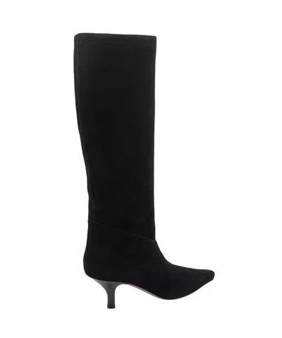 Paris Texas Pointed-toe Tall Boots In Black
