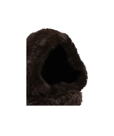 Pinko Fuzzy Pull-on Hat In Brown