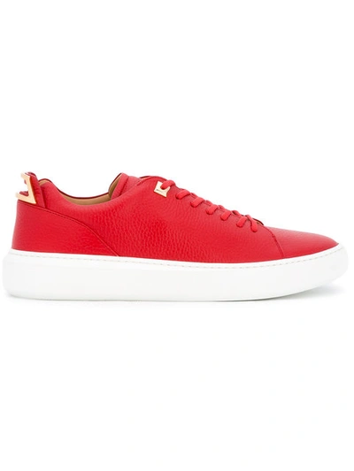 Buscemi Men's 50mm Leather Low-top Sneakers In Red