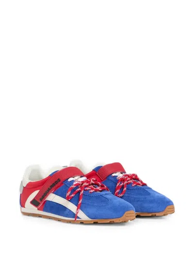 Dsquared2 Dc-642 Touch-strap Sneakers In Blue
