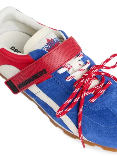 Dsquared2 Dc-642 Touch-strap Sneakers In Blue