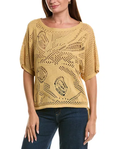 Xcvi Macon Pullover In Yellow
