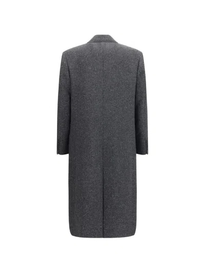 Valentino Single-breasted Coat In Gray
