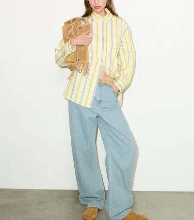 Max & Co . Stripe Plot Twist Shirt In Yellow